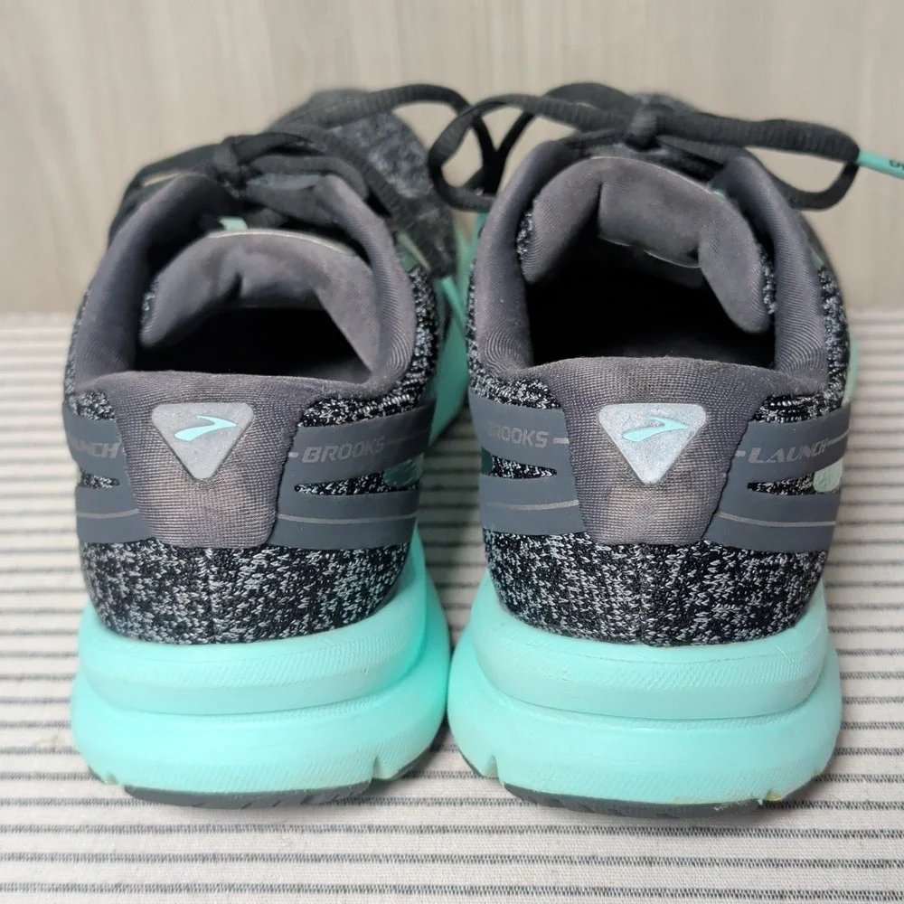 Brooks Launch‎ 4 Running Shoes Womens 7.5 Marbled Gray Aqua Neutral Sneakers